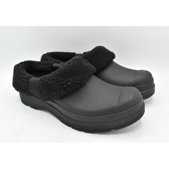 Hunter Mens Size 9 Play Black Sherpa Lined Clogs Shoes main image 9